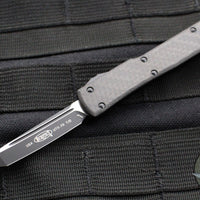 Microtech UTX-70 OTF Knife- Tanto Edge- Tactical- Carbon Fiber Top- Black Blade 149-1 CFS 2020 V3