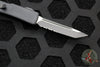 Microtech UTX-70 OTF Knife- Tactical- Tanto Edge- Black Handle- Black Part Serrated Blade 149-2 T V2