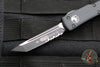 Microtech UTX-70 OTF Knife- Tactical- Tanto Edge- Black Handle- Black Part Serrated Blade 149-2 T V3