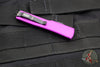 Microtech UTX-70 OTF Knife- Tanto Edge- Violet Handle -Black Full Serrated Blade 149-3 VI