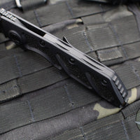 Microtech D.O.C. Flipper Knife- Tactical- Black Handle- Black Blade And Hardware 153-1 T