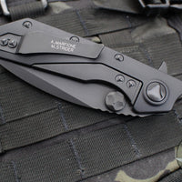 Microtech D.O.C. Flipper Knife- Tactical- Black Handle- Black Blade And Hardware 153-1 T