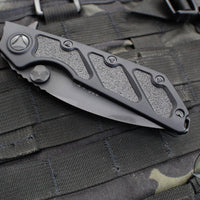 Microtech D.O.C. Flipper Knife- Tactical- Black Handle- Black Blade And Hardware 153-1 T