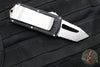 Microtech Exocet Out The Front (OTF) Wallet Money Clip Knife- Tanto Edge- Stonewash Full Serrated Blade 158-12