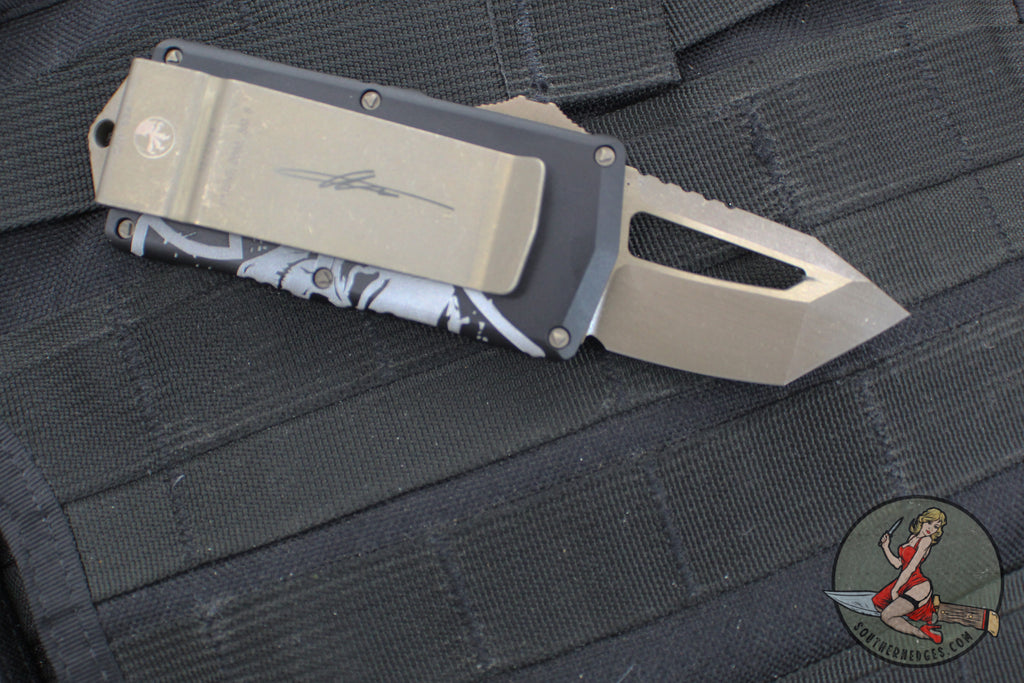 Microtech Wallet Microtech Exocet Wallet Money Clip Out The Front (OTF) Knife- Death Ca ...