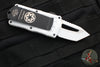 Microtech Stormtrooper Exocet Money Clip Tanto Edge Out The Front (OTF) Knife White With White Blade and Black HW 158-1 ST