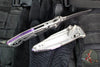 Marfione Select Socom Delta- Ram-Lok- Spear Point- Stonewash Finished Titanium Handle- Stonewash Finished Plain Edge Blade- Purple Titanium Accents 159RL-10 SMS4