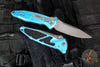 Microtech Socom Elite- Manual Folder- Single Edge- Turquoise Handle- Apocalyptic Blade 160-10 APTQ