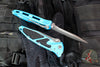 Microtech Socom Elite- Manual Folder- Single Edge- Turquoise Handle- Apocalyptic Blade 160-10 APTQ