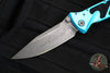 Microtech Socom Elite- Manual Folder- Single Edge- Turquoise Handle- Apocalyptic Blade 160-10 APTQ