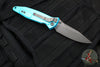 Microtech Socom Elite- Manual Folder- Single Edge- Turquoise Handle- Apocalyptic Blade 160-10 APTQ