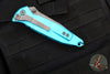 Microtech Socom Elite- Manual Folder- Single Edge- Turquoise Handle- Apocalyptic Blade 160-10 APTQ