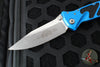 Microtech Socom Elite- Manual Folder- Single Edge- Blue Handle- Stonewash Blade 160-10 BL