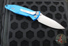 Microtech Socom Elite- Manual Folder- Single Edge- Blue Handle- Stonewash Blade 160-10 BL