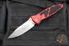 Microtech Socom Elite- Manual Folder- Single Edge- Red Handle- Stonewash Blade 160-10 RD