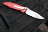 Microtech Socom Elite- Manual Folder- Single Edge- Red Handle- Stonewash Blade 160-10 RD