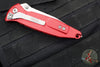 Microtech Socom Elite- Manual Folder- Single Edge- Red Handle- Stonewash Blade 160-10 RD