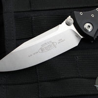 Microtech Socom Elite- Manual Folder- Single Edge- Black Handle- Stonewash Blade 160-10