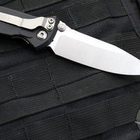 Microtech Socom Elite- Manual Folder- Single Edge- Black Handle- Stonewash Blade 160-10