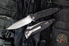 Microtech Socom Elite- Manual Folder- Single Edge- Black Handle- Stonewash Part Serrated Blade 160-11