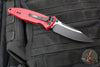 Microtech Socom Elite- Manual Folder- Single Edge- Red Handle- Two-tone Black Blade 160-1 RD