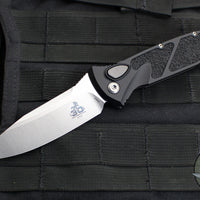 Microtech Socom Elite- (OTS) Auto- Single Edge- 30TH ANNIVERSARY- Black Handle- Stonewash Blade 160A-10 30