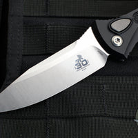 Microtech Socom Elite- (OTS) Auto- Single Edge- 30TH ANNIVERSARY- Black Handle- Stonewash Blade 160A-10 30