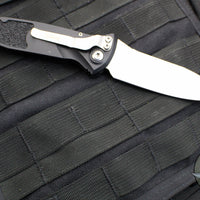 Microtech Socom Elite- (OTS) Auto- Single Edge- 30TH ANNIVERSARY- Black Handle- Stonewash Blade 160A-10 30