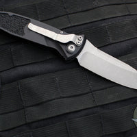 Microtech Socom Elite- Auto (OTS)- Single Edge- 30TH ANNIVERSARY- Black Handle- Apocalyptic Blade 160A-10 AP30