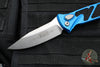 Microtech Socom Elite- Auto (OTS)- Single Edge- Blue Handle- Stonewash Blade 160A-10 BL