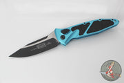 Microtech Turquoise Socom Elite Auto (OTS) Single Edge Black Blade 160A-1 TQ