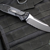 Microtech Socom Elite Auto (OTS)- 2020 XHP Steel- Single Edge- Tactical- Black Handle- Black Blade 160A-2 T