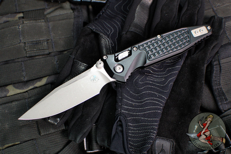 Microtech Socom Elite- Ram-Lok Manual Folder- Single Edge- Black