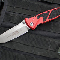 Microtech Socom Elite- Manual Folder- Tanto Edge- Red Handle- Apocalyptic Blade 161-10 APRD