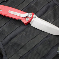 Microtech Socom Elite- Manual Folder- Tanto Edge- Red Handle- Apocalyptic Blade 161-10 APRD