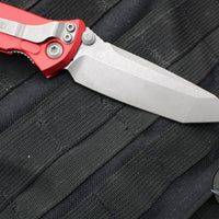 Microtech Socom Elite- Manual Folder- Tanto Edge- Red Handle- Apocalyptic Blade 161-10 APRD