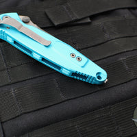 Microtech Socom Elite- Manual Folder- Tanto Edge- Turquoise Handle- Apocalyptic Blade 161-10 APTQ