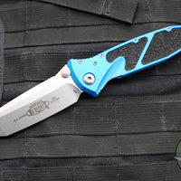 Microtech Socom Elite- Manual Folder- Tanto Edge- Blue Handle- Stonewash Blade 161-10 BL