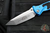 Microtech Socom Elite- Manual Folder- Tanto Edge- Blue Handle- Stonewash Blade 161-10 BL