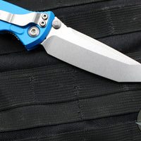 Microtech Socom Elite- Manual Folder- Tanto Edge- Blue Handle- Stonewash Blade 161-10 BL