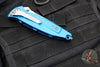 Microtech Socom Elite- Manual Folder- Tanto Edge- Blue Handle- Stonewash Blade 161-10 BL