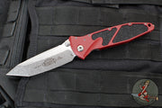 Microtech Socom Elite- Manual Folder- Tanto Edge- Red Handle- Stonewash Blade 161-10 RD