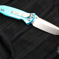 Microtech Socom Elite- Manual Folder- Tanto Edge- Turquoise Handle- Stonewash Blade 161-10 TQ