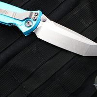 Microtech Socom Elite- Manual Folder- Tanto Edge- Turquoise Handle- Stonewash Blade 161-10 TQ