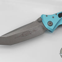 Microtech Socom Elite- Manual Folder- Tanto Edge- Turquoise Handle- Apocalyptic Blade 161-10 APTQ