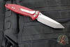 Microtech Socom Elite- Manual Folder- Tanto Edge- Red Handle- Stonewash Blade 161-10 RD