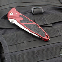 Microtech Socom Elite- Manual Folder- Tanto Edge- Red Handle- Stonewash Blade 161-10 RD