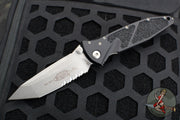 Microtech Socom Elite- Manual Folder- Tanto Edge- Black Handle- Apocalyptic Part Serrated Blade 161-11 AP