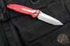 Microtech Socom Elite- Manual Folder- Tanto Edge- Red Handle- Stonewash Full Serrated Blade 161-12 RD