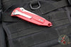 Microtech Socom Elite- Manual Folder- Tanto Edge- Red Handle- Stonewash Full Serrated Blade 161-12 RD